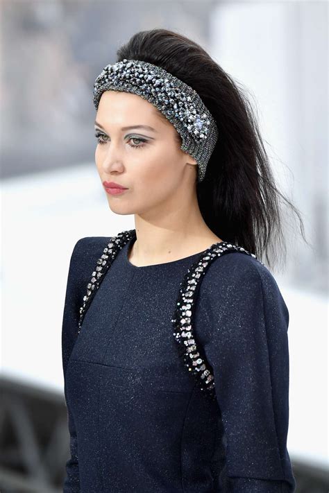 bella hadid chanel flap suede|bella hadid hair style.